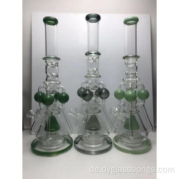 Glasbongs mit mehreren Filtern Wirbel und Recycler